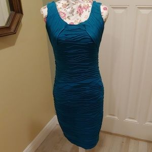 Roz & Ali teal dress sz 4